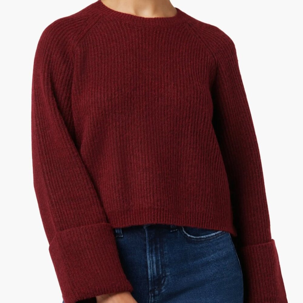 NWT Size Large Joe's The Rey Rib Sweater in Bordeaux